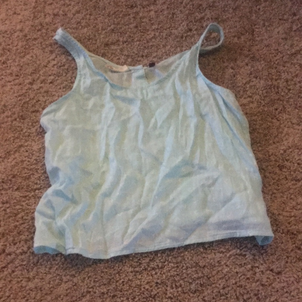 Teal Patterned Tank Top